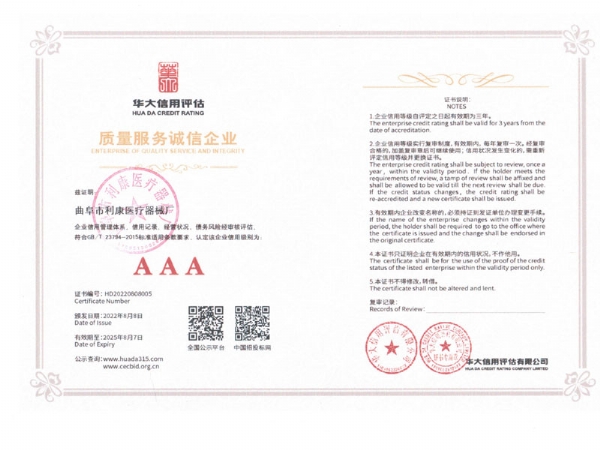 质量服务诚信企业
